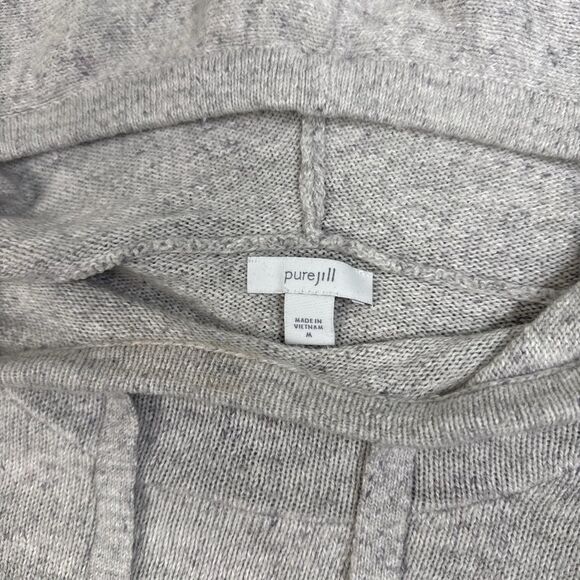PureJill Women's Gray Sweater Hoodie Long Pullover Size Medium - Picture 7 of 9